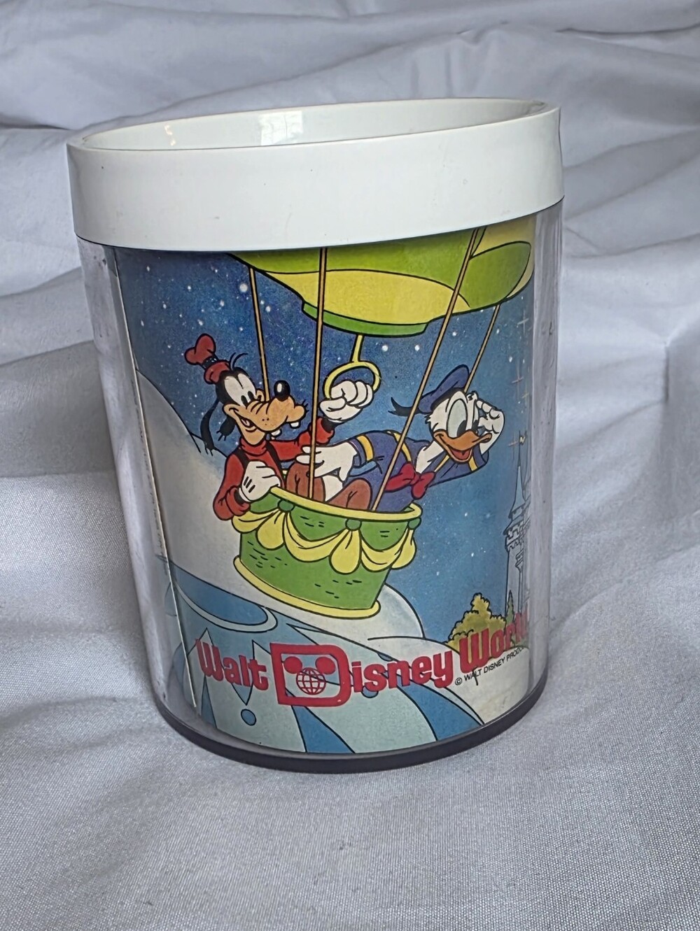 Walt Disney World Thermoserv Vintage 1985 Hot Air Balloon Collectible Cup